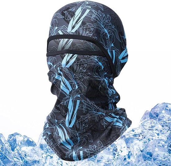Eiskalte Gesichtsmaske Mit Blumenmuster Uv-schutz Und Atmungsaktiv Elastisch Und Schnelltrocknend Geeignet Für Radfahren Motorradfahren Und