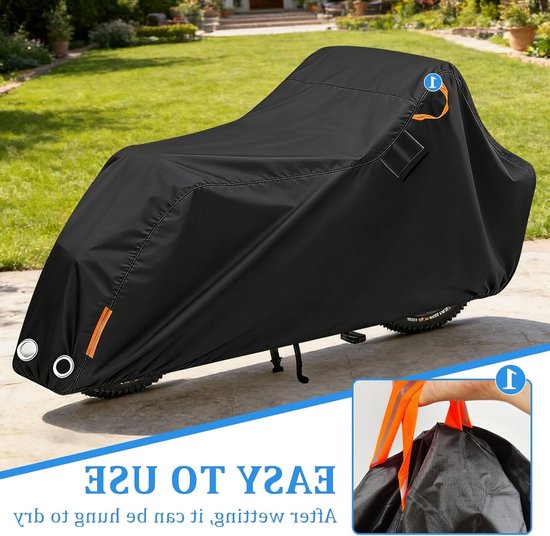 Dailygoods Wasserdichte Fahrradabdeckung Fahrradabdeckung Für 2 Fahrräder Uv Schutz Reißfest 420d Oxford Rundumschutz (285 X 74 X 100 Cm) Fahrrad