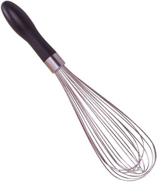 10-zoll-ballonschneebesen Mit Weichem Schwarzem Griff Und 10 Edelstahldrähten 25 Cm Komfortabler Handschneebesen Zum Schlagen Von Eiern Sahne Und