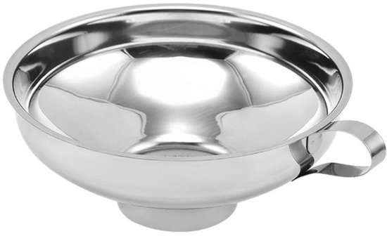 Dailygoods Edelstahltrichter Großer Küchentrichter Marmeladentrichter Mit Sieb Flüssigkeitstrichter Langlebig Und Leicht Zu Reinigen Aufhängegrif