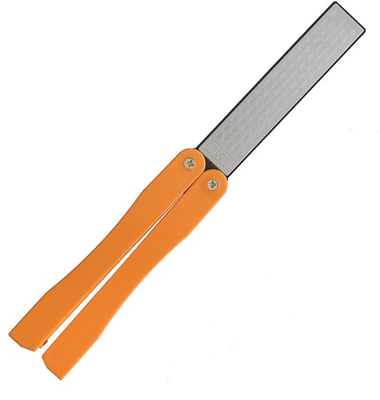 Tragbarer, Doppelseitiger Messerschärfer Mit 400/600er Körnung Kompakter Diamant Schärfstein Für Küchen , Garten Und Outdoor Werkzeuge (fein /gro