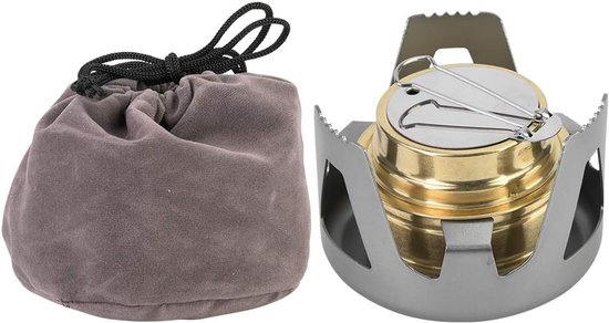 Allecto Plus Mini-spirituskocher Für Rucksackreisen Und Camping Leichter Spiritusbrenner Aus Messing Aluminiumständer Tragbarer Ultraleichter Für