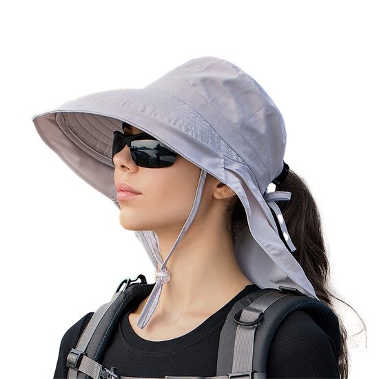 Sonnenhut Für Damen Und Herren Faltbarer Gartenhut Breite Krempe, Vollständiger Schulter Und Nackenschutz Windband Für Outdoor Aktivitäten Und Ga
