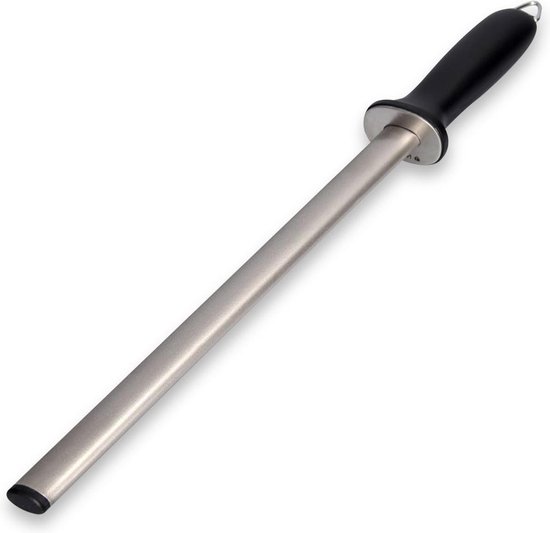 Messerschärfer Aus Edelstahl, 31 Cm, Ovaler Wetzstab Professioneller Diamant Wetzstahl Für Rasiermesserscharfe Messer Edelstahl Küchenzubehör