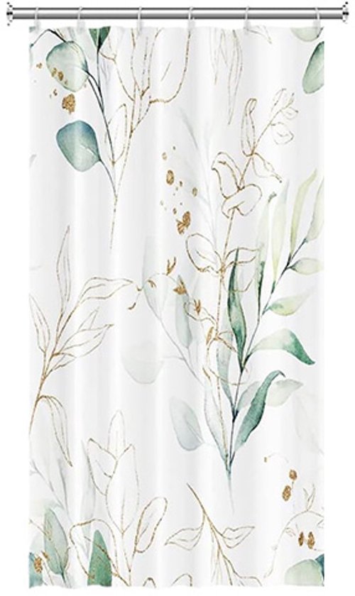 Anti Schimmel Duschvorhang 120 X 180 Cm, Wasserdichter Polyester Duschvorhang Eukalyptus Duschvorhang Mit Ringen Duschvorhang Zur Raumtrennung Fü