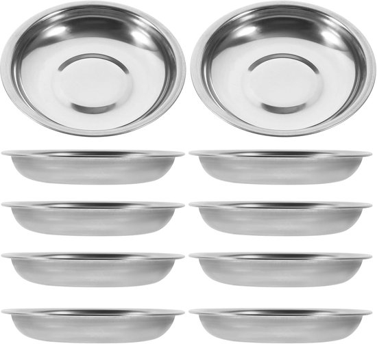 Set Mit 10 Untertassen Aus Edelstahl Für Saucen Und Gewürze, Anlässe