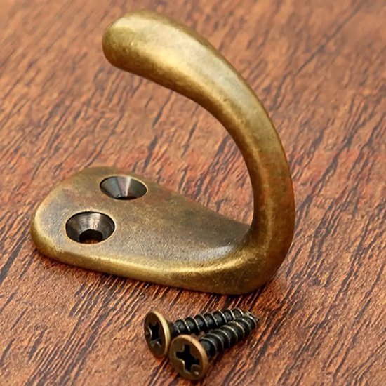 3er-pack Kleiderhaken Aus Messing Antikmessing-klassiker Moderner Vintage-stil Wandmontage Für Bad/schlafzimmer