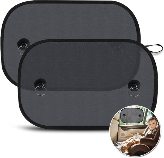 4-teiliges Auto-sonnenschutzset (30 X 50 Cm) – 2 Paar Mit Aufbewahrungstasche, Universell Passender Seitenfenster-sonnenschutz, Uv-schutz Und Blendschutz