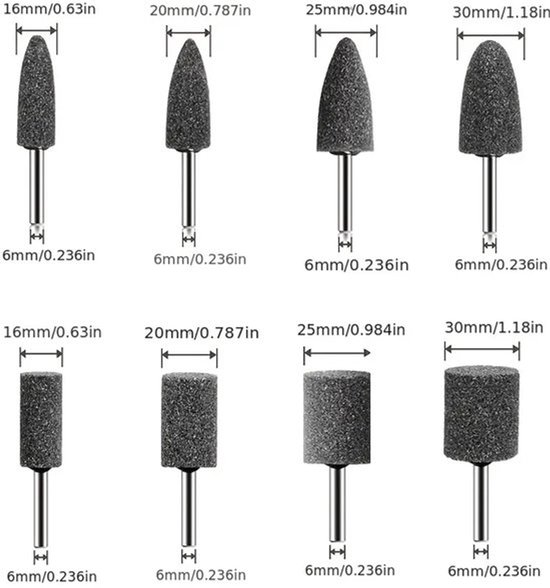 Diamantschleifköpfe, Diamantschleifscheiben, Zylindrische Und Konische Metallschleif- Und Polierwerkzeuge, Elektrische Kegelschleifköpfe