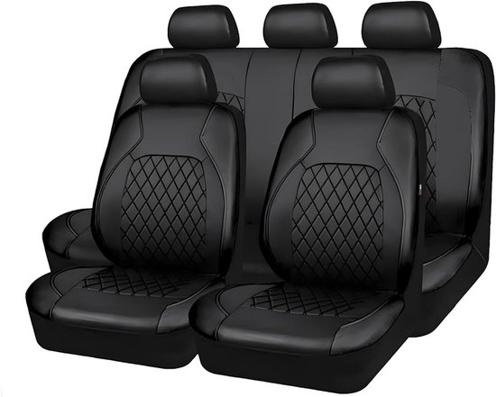 Universelle Autositzbezüge Aus Pu-leder – 9er-set – Sitzschutz Für Pkw Und Suv