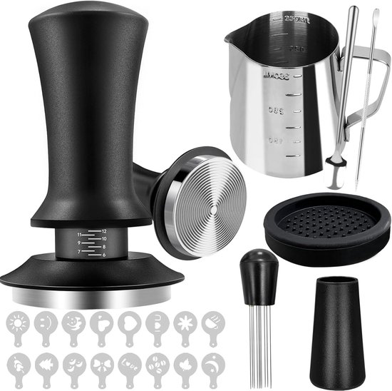Kaffeetamper Set Mit 51 Mm Tamper Und Zubehör Für Espresso Und Latte Art