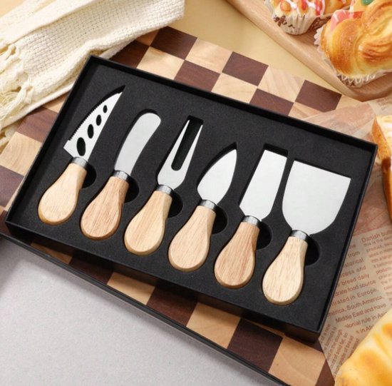 Käsemesser Set 6 Stück Kleine Käsemesser Bambus Edelstahl In Edler Geschenkbox