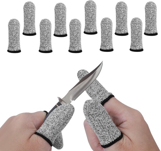 Set Mit 20 Schnittfesten Fingerschutzkappen – Schutzkappen Gegen Schnittverletzungen Für Arbeit, Küche Und Gartenarbeit