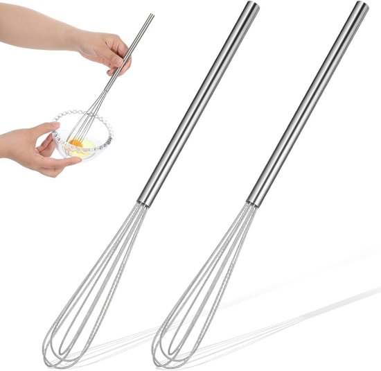 Mini-schneebesen 28 Cm – 2er-set Küchenhelfer Aus Edelstahl Für Teig, Eiweiß Und Sahne