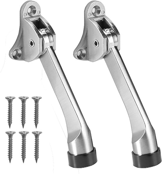 Verstellbare Türstopper Aus Metall – Starker Schutz – 2 Stück – 13 Cm