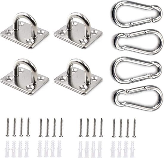Edelstahl Karabiner Und Ösenplatte Tragkraft: 80 Kg