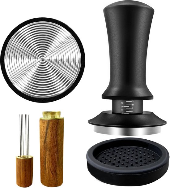 Espresso-tamper-set Aus Edelstahl, 51 Mm – Kaffeezubehör Für Baristas