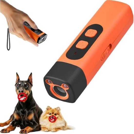 Ultraschall-hundeabwehrgerät – 2-in-1-bellunterdrücker – Led-licht – Geeignet Für Kleine Bis Mittelgroße Hunde