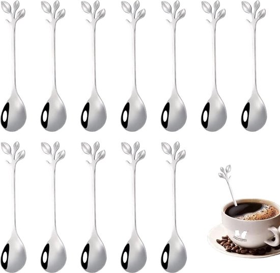 Teelöffel-/kaffeelöffel-set (12 Stück): Espressolöffel, Dessertlöffel, Mini-löffel Für Partys, Spülmaschinenfest.