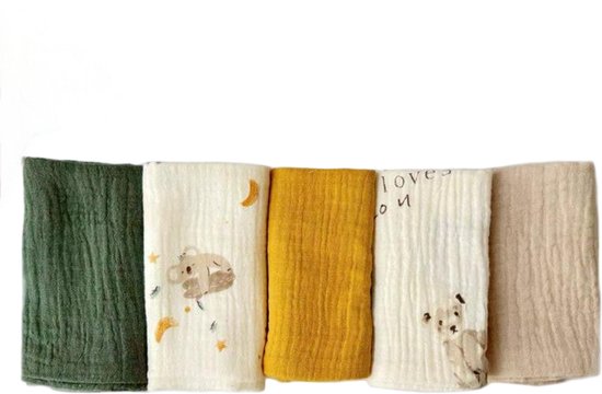 3er-pack Baby-musselin-gesichtstücher Handtuchset Für Neugeborene 25 X 25 Cm Gesichts Und Badetücher Wiederverwendbare Baby-gesichtstücher 100