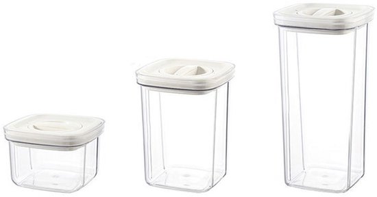 3-teiliges Set Transparenter Drehbarer Pet-vorratsdosen Mit Drehverschluss Für Snacks Nüsse Getreide Trockenwaren Trockenfrüchte Luftdichte In Ml Grau