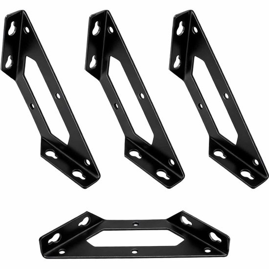 Eckverbinder – Feste Edelstahlplatte – Dreieckiger Stützrahmen – 4er-pack – Ausführung B