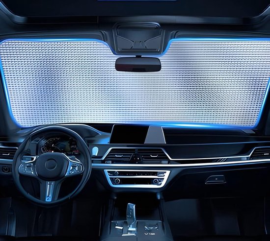 Auto-sonnenschutz Für Die Windschutzscheibe, Faltbar Mit Elastischen Bändern Und Saugnäpfen, Schützt Vor Uv-strahlung.