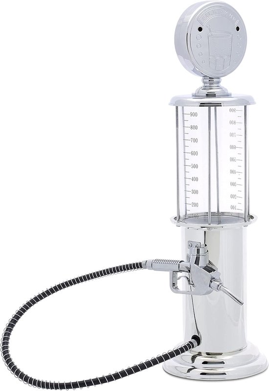 Verchromter Design-getränkespender Für Tankstellen Fassungsvermögen 900 Ml Bierzapfanlage Pistolenförmiger Spender Mit 56 Cm Schlauch Gibt Und Grau