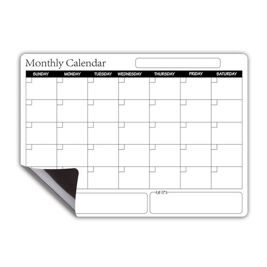 1 Stück Büro Und Heimplaner, Abwischbarer Monatskalender Mit Starker Magnetbefestigung Für Den Kühlschrank, Wasser Und Feuchtigkeitsbeständig, Fö