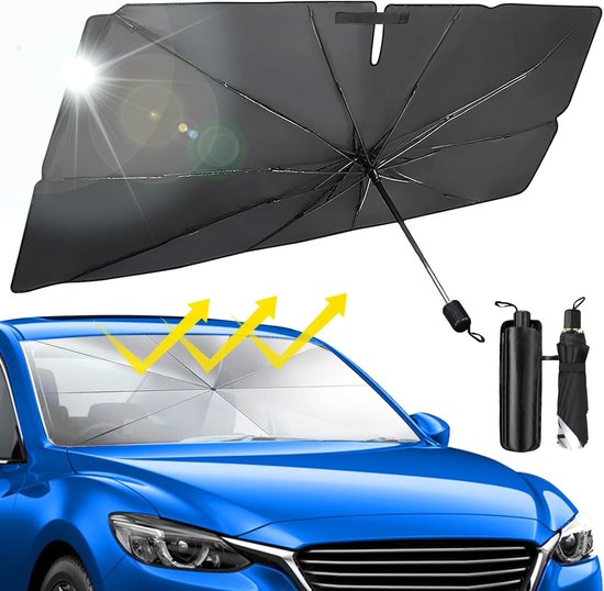 Faltbarer Sonnenschutz Für Die Windschutzscheibe – Blockiert Uv-strahlen Und Schützt Den Fahrzeuginnenraum