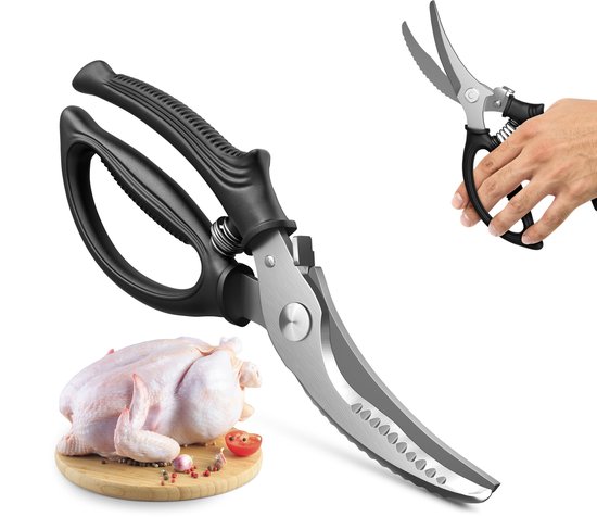 1 Stück Küchenschere Schere Edelstahl Robuste Küchenschere Multifunktional Für Die Küche Mit Fleisch, Geflügel, Fisch, Kräutern Usw. Spülmaschine