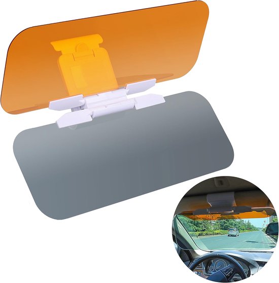 Auto Sonnenblende, Sonnenschutz, 2 In 1, Für Tag Und Nacht, Sonnenschutz Mit Verstellknopf, Uv Schutz, Dimmbar
