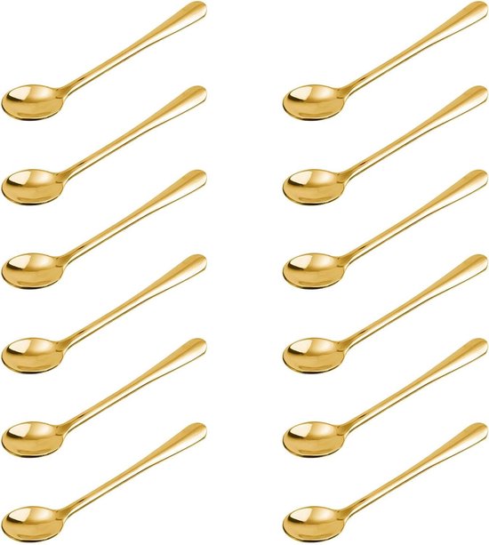 Egoods – Set Mit 12 Kleinen Edelstahllöffeln – Mini-messlöffel Für Gewürzgläser, Salz, Zucker, Honig, Kaffee – Praktisches Und Hübsches Design