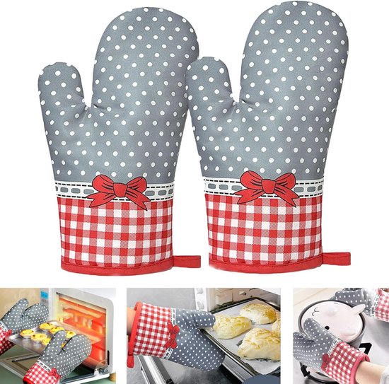 Vvgoods – Ofenhandschuhe Aus Baumwolle Mit Rutschfestem Griff Und Hitzeschutz Für Grill Und Küche – 1 Paar