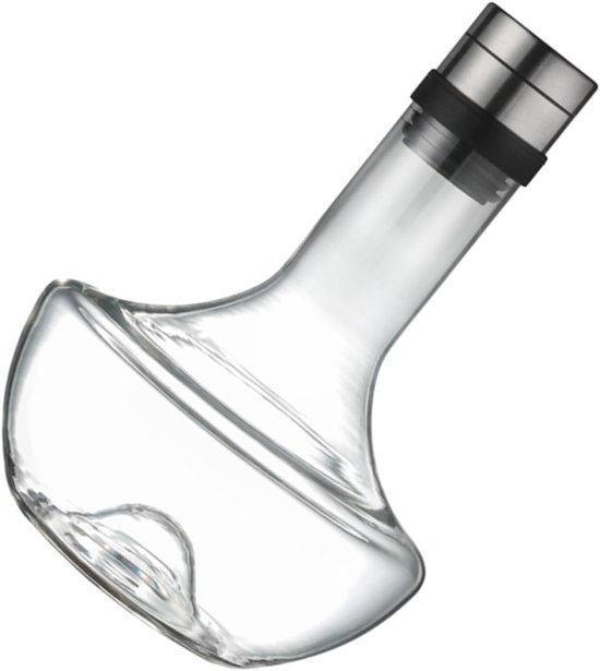 Mundgeblasene 1000-ml-weinkaraffe – Schnelle Belüftung Und Geschwungene, Rutschfeste Form – Elegante Weinpräsentation