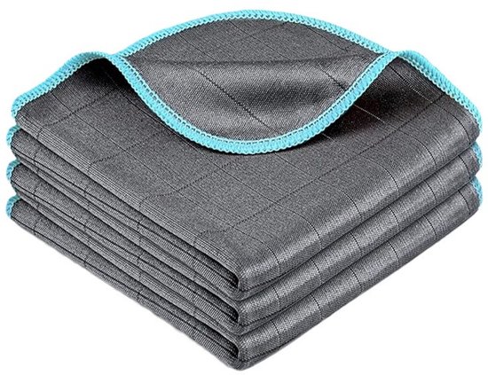 3 Fach Verstärktes, 400 G/m² Starkes Mikrofasertuch Für Glasreinigung, Streifenfrei, Fusselfrei, Für Fenster, Spiegel, Autoscheiben, Badezimmer,