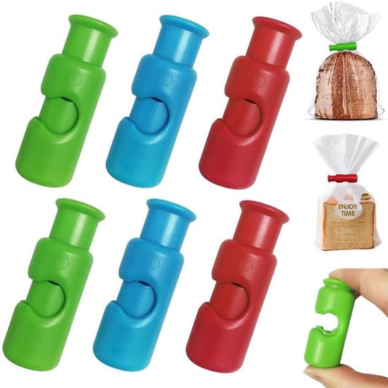 6 Chipstütenclips, Gefrierbeutelclips, Snackbrot-verschlussclips, Chipstütenclips, Ideal Für Zuhause, Büro Und Unterwegs