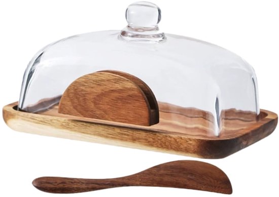 Butterdose Mit Deckel, Luftdichter Glasdeckel Hält Die Butter Weich, Für Arbeitsplatte Und Kühlschrank. Breites Design Buttersorten. Butterdose M