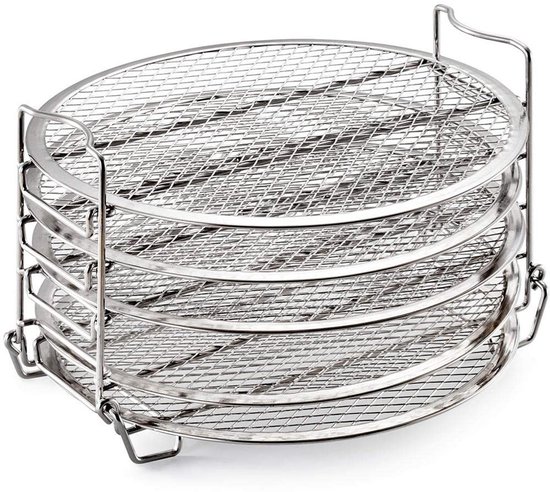 Allecto 5 Lagiger Airfryer Aufsatz Dörrgerät Aufsatz Airfryer Zubehör Stapelbar Für Foodi Spülmaschinenfest Trockengestell Für...