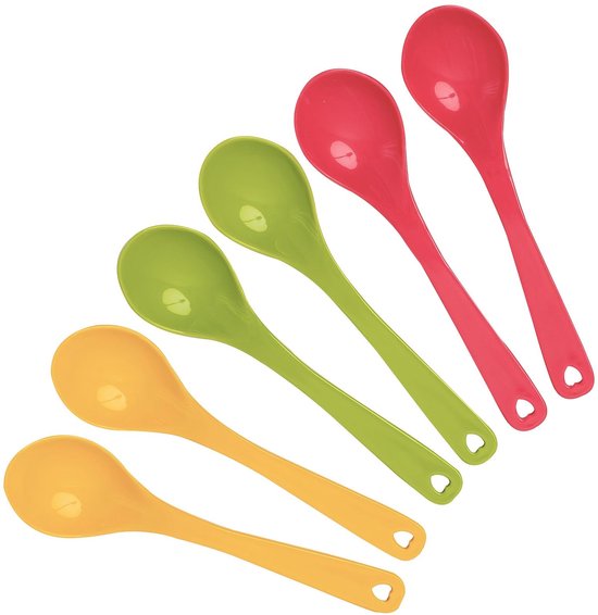 Cosensi Eierlöffel Aus Kunststoff 24 Stück Robust Und Farbenfroh Dessertlöffel Für Frühstück Und Joghurt 11,5 Cm