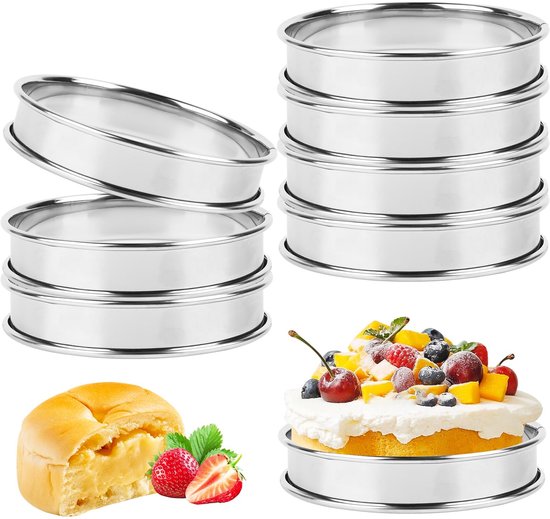 Dailygoods Dessertringe, 8 Stück Muffinringe Backringe