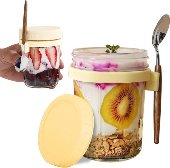 Overnight Oats Im Becher Müslibecher Einmachglas Overnight Oats Haferflocken 2 Stück Ein Muss Für Ihr Frühstück