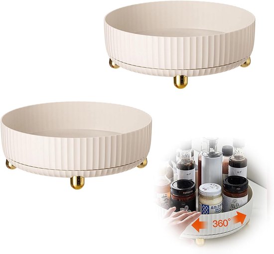 2-teiliger Drehteller Mit Lazy Susan-funktion 360 Drehbare Schublade Organizer Für Make-up Und Parfüm 22 Cm 8 7 Zoll Drehbarer Schrank-organizer