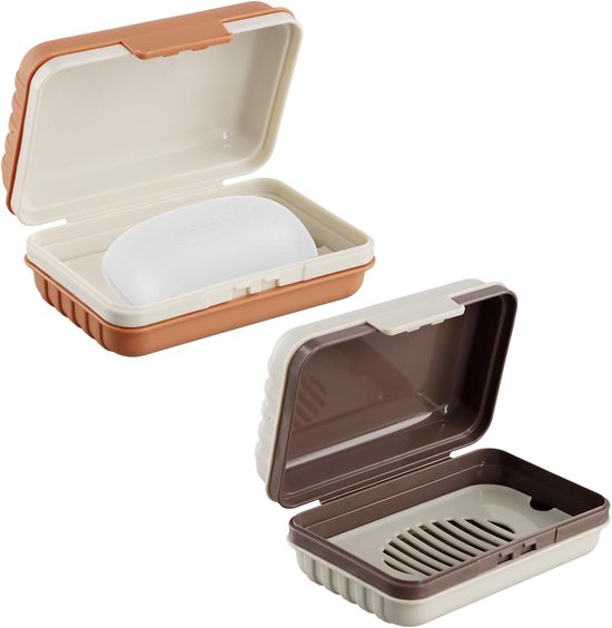 Tragbare Seifenbox Mit Deckel, 2 Teilig Wasserdichter Seifenspender Für Reisen, Fitnessstudio Und Camping