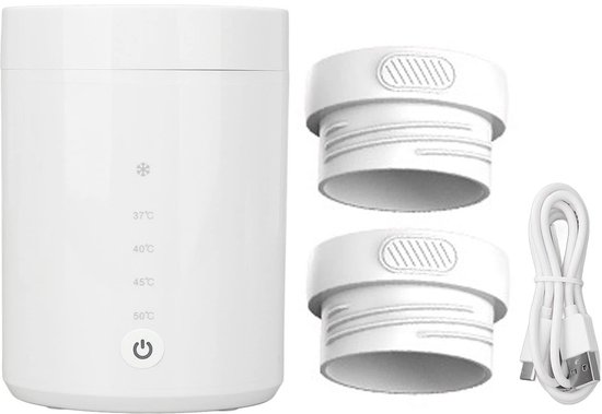 Allecto Flaschenwärmer Tragbarer Flaschenwärmer Auslaufsicher 8800 Mah Ideal Für Reisen Auftaufunktion 4 Voreingestellte Temperaturstufen
