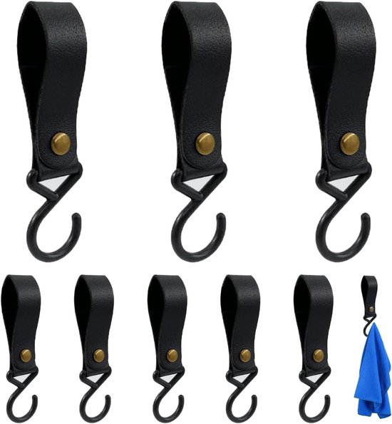 Multifunktionale S-haken Mit Lederschlaufe – 8 Stück Für Kleidung Und Inneneinrichtung