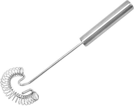 Manueller Schneebesen – Milchrührer – Küchenhelfer – Edelstahl – 25 X 7 Cm – Silber