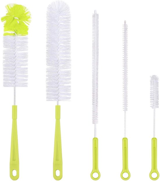 Babyflaschen-reinigungsbürsten-set – Multifunktionsbürste – 5-teiliges Set – Babyflaschen-reinigungsbürste – Grün