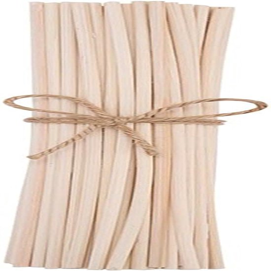 100 Schwarze Rattan Duftstäbchen / Ersatzstäbchen 20 Cm Holzton