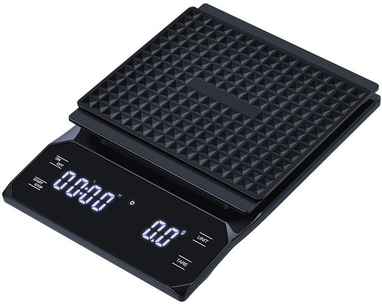 Digitale Kaffeewaage Mit Timer Und Antirutschmatte (0,1 G–3 Kg) – Wiederaufladbar Oder Batteriebetrieben, Genauigkeit 0,1 G, Ideal Für Filterkaffee Und Espresso
